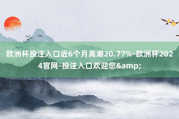 欧洲杯投注入口近6个月高潮20.77%-欧洲杯2024官网-投注入口欢迎您&