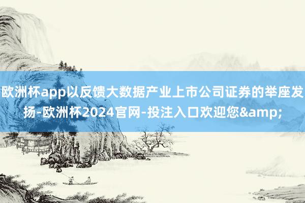 欧洲杯app以反馈大数据产业上市公司证券的举座发扬-欧洲杯2024官网-投注入口欢迎您&