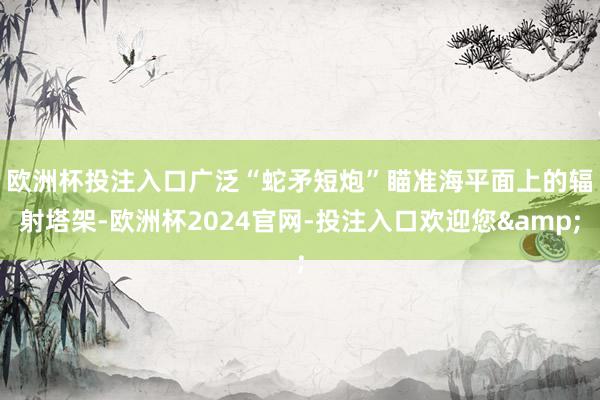 欧洲杯投注入口　　广泛“蛇矛短炮”瞄准海平面上的辐射塔架-欧洲杯2024官网-投注入口欢迎您&