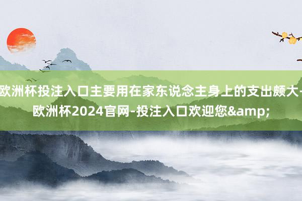 欧洲杯投注入口主要用在家东说念主身上的支出颇大-欧洲杯2024官网-投注入口欢迎您&