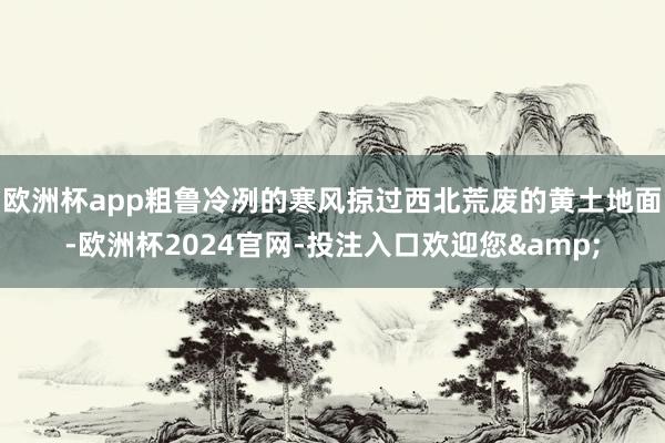 欧洲杯app粗鲁冷冽的寒风掠过西北荒废的黄土地面-欧洲杯2024官网-投注入口欢迎您&