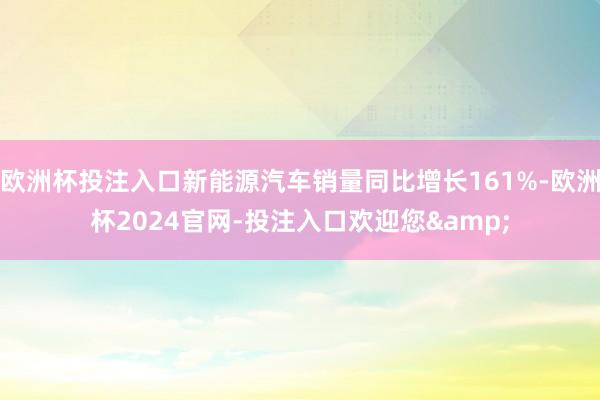 欧洲杯投注入口新能源汽车销量同比增长161%-欧洲杯2024官网-投注入口欢迎您&