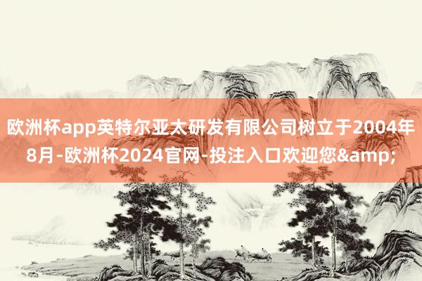 欧洲杯app英特尔亚太研发有限公司树立于2004年8月-欧洲杯2024官网-投注入口欢迎您&