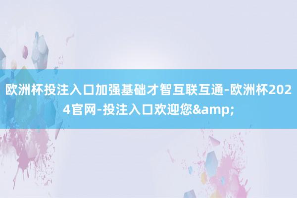 欧洲杯投注入口加强基础才智互联互通-欧洲杯2024官网-投注入口欢迎您&